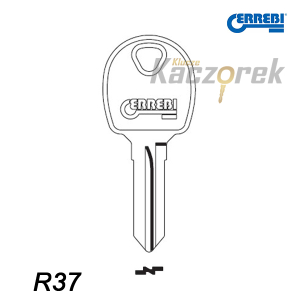 Errebi 062 - klucz surowy mosiężny - R37